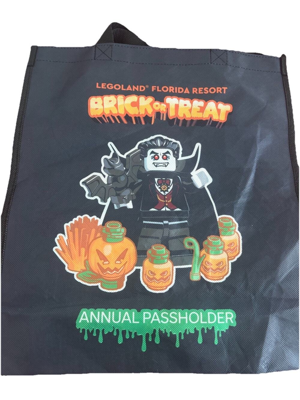 LEGO LEGOLAND Florida Resort Brick or Treat Large Reusable Tote Bag Vampire